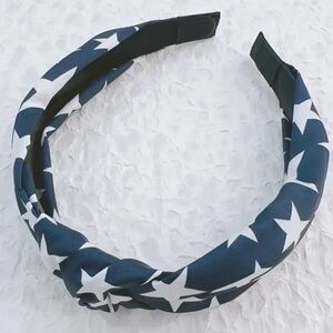 NIP Patriotic Knotted Head Band Red White Blue